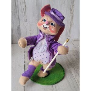 Annalee 1990 Easter Bunny parade baton purple rabbit